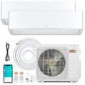 X-Pro 27,000 BTU 2 Zone Mini Split Heat Pump, 24 SEER2, 12K + 12K