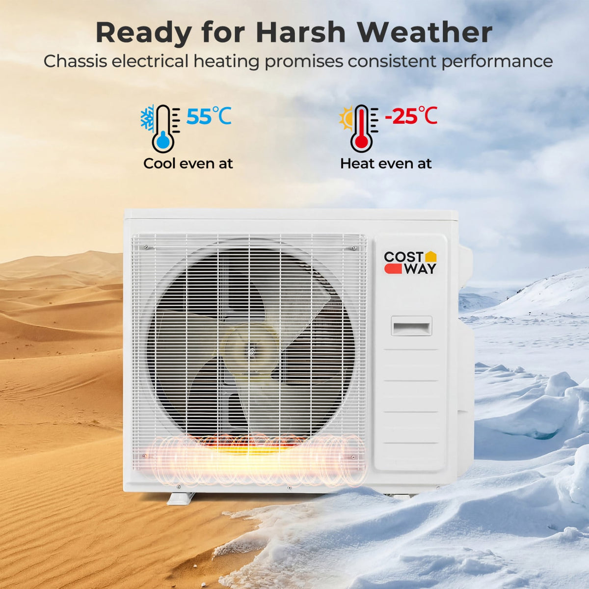 X-Pro 35,000 BTU 2 Zone Mini Split Heat Pump, 22.5 SEER2, 12K + 18K