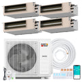 X-Pro 35,000 BTU 4 Zone Ducted Mini Split Heat Pump, 22.5 SEER2, Wifi, 12K + 12K + 12K + 12K