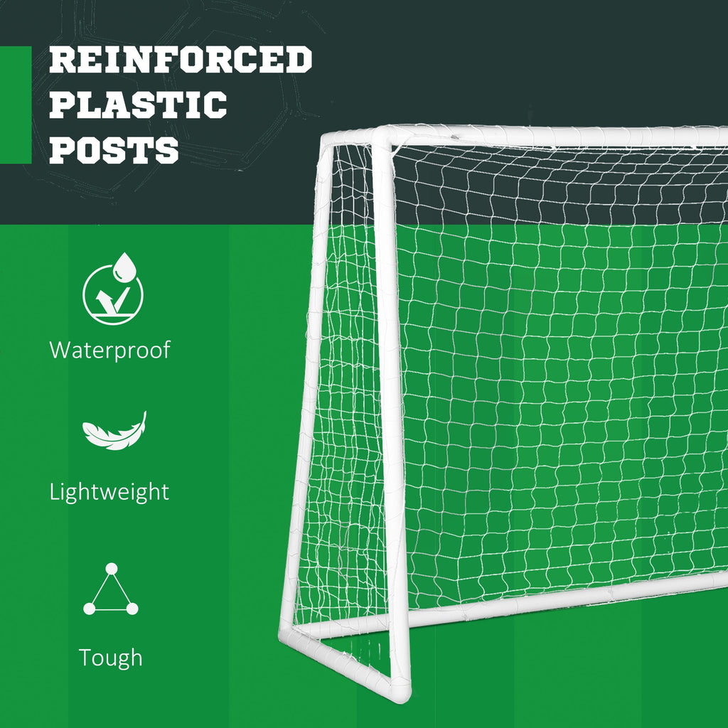 9.8 x 6.6ft Soccer Goal, Portable Soccer Practice Net with PE Net for Backyard, Garden, Park, Beach