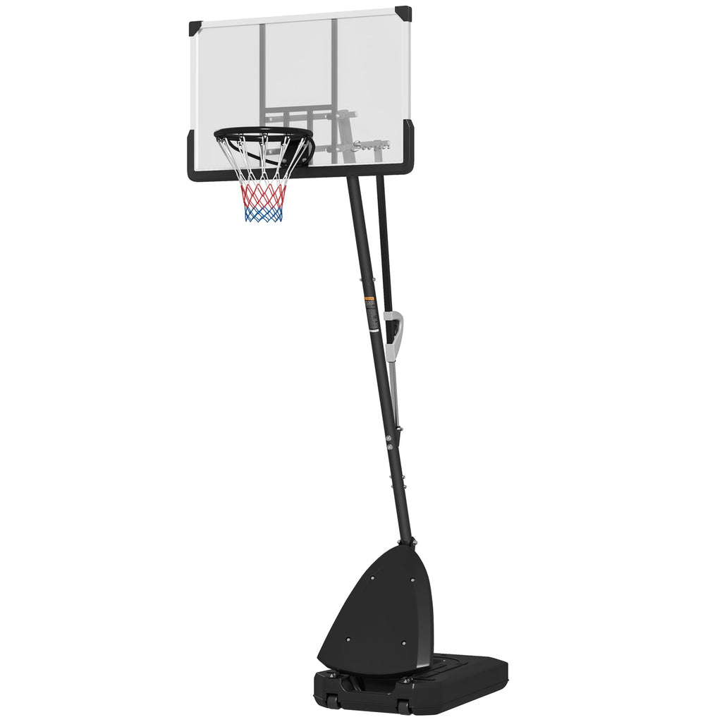 Basketball Hoop Outdoor, 4.9-10ft Portable Basketball Goal with 44" Shatterproof Backboard, Rebound System, Wheels
