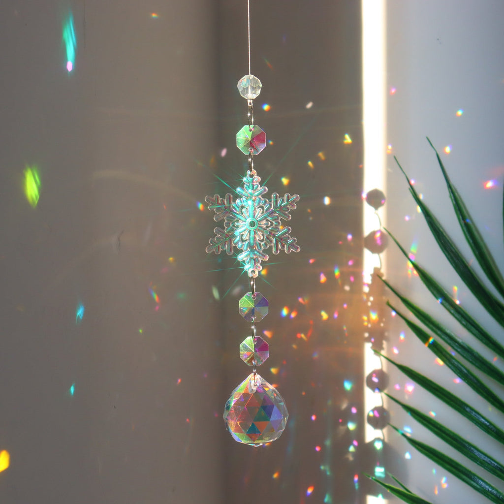 Christmas Snowflake Dreamcatcher - Crystal Acrylic Hanging Ornament