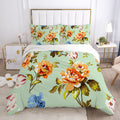 Nordic Spring Green Leaf Bedding Set