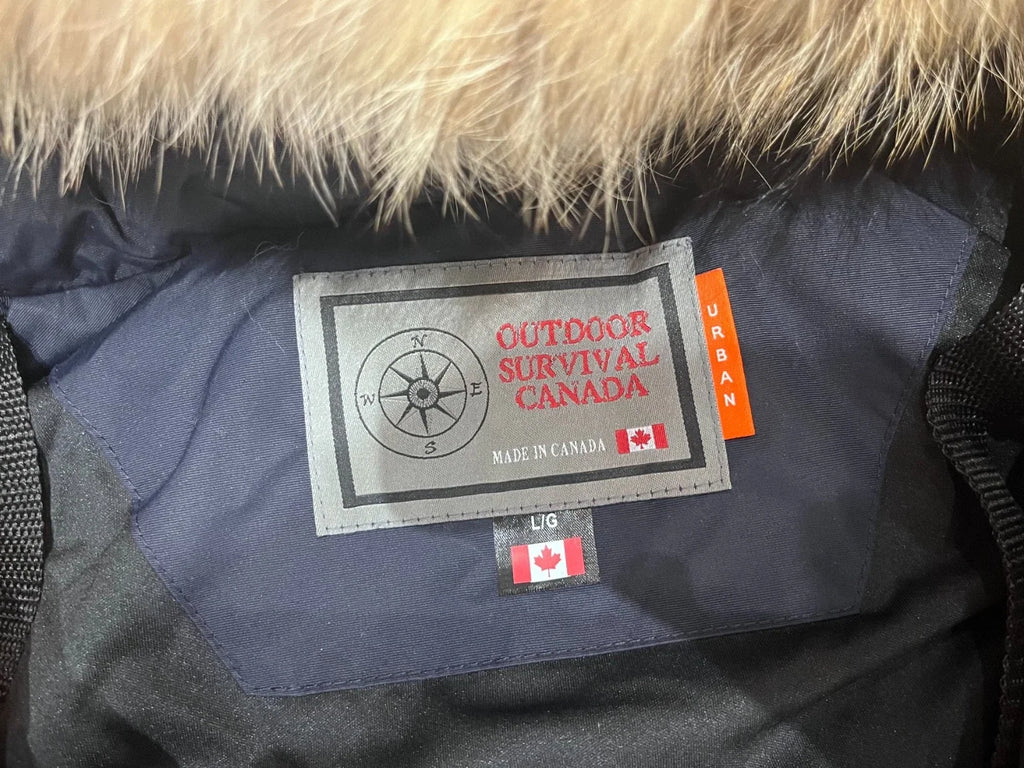 Outdoor Survival Canada Men's Nevluk UC -20°C Urban Down Parka - Large, Cold Lake Blue - ON DISPLAY
