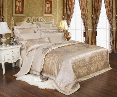 European Jacquard Satin Embroidered Bedding Set