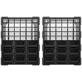 Plastic 39 Drawer Parts Organiser Wall Mount Storage Cabinet for Small Nuts Bolts Tool Set of 2 Black