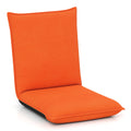 Adjustable 6 Positions Folding Lazy Man Sofa Chair Floor Chair-Orange