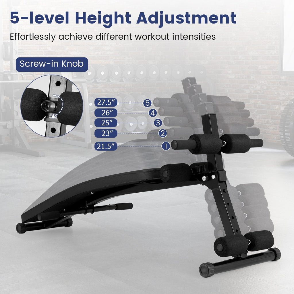 Adjustable Decline Sit Up Bench for Exercise for Home Gym
