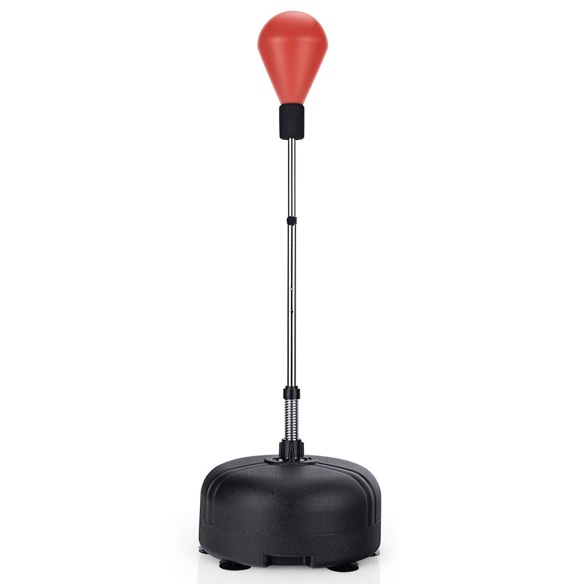 Adjustable Freestanding Punching Bag with Boxing Gloves-Red