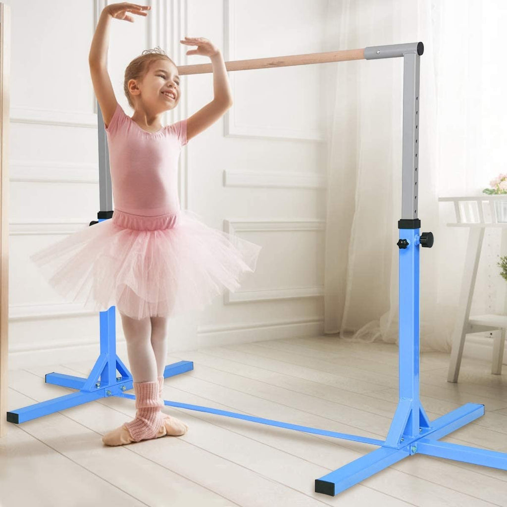 Adjustable Gymnastics Bar Horizontal Bar for Kids-Blue