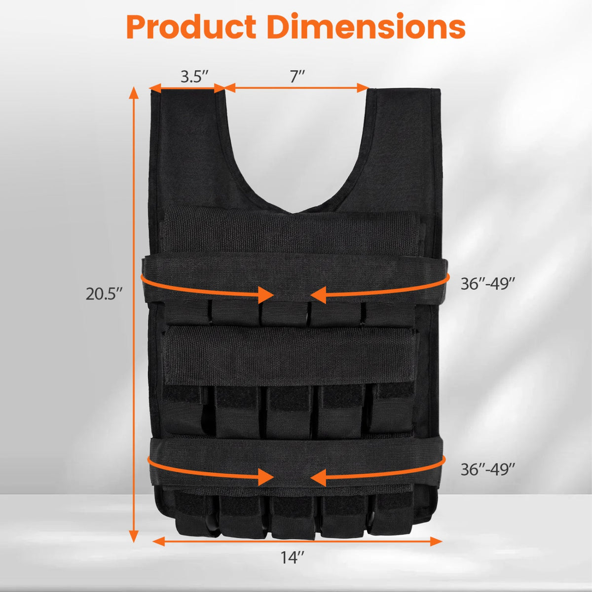 Adjustable Weighted Vest for Men and Women with Removable Iron Weights-66 lbs and M Size