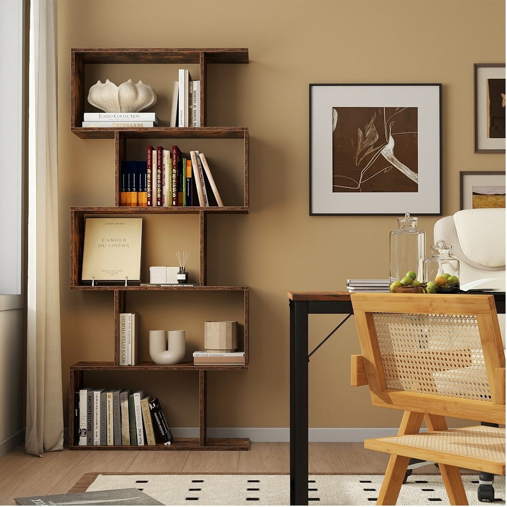 All-in-One Home Office Furniture Bundle – Ergonomic Chair, Spacious Desk, Multi-Drawer Cart, Bookshelf & Accent Chairs