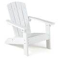 All-Weather HIPS Kid's Adirondack Chair with with High Backrest and Armrests-White