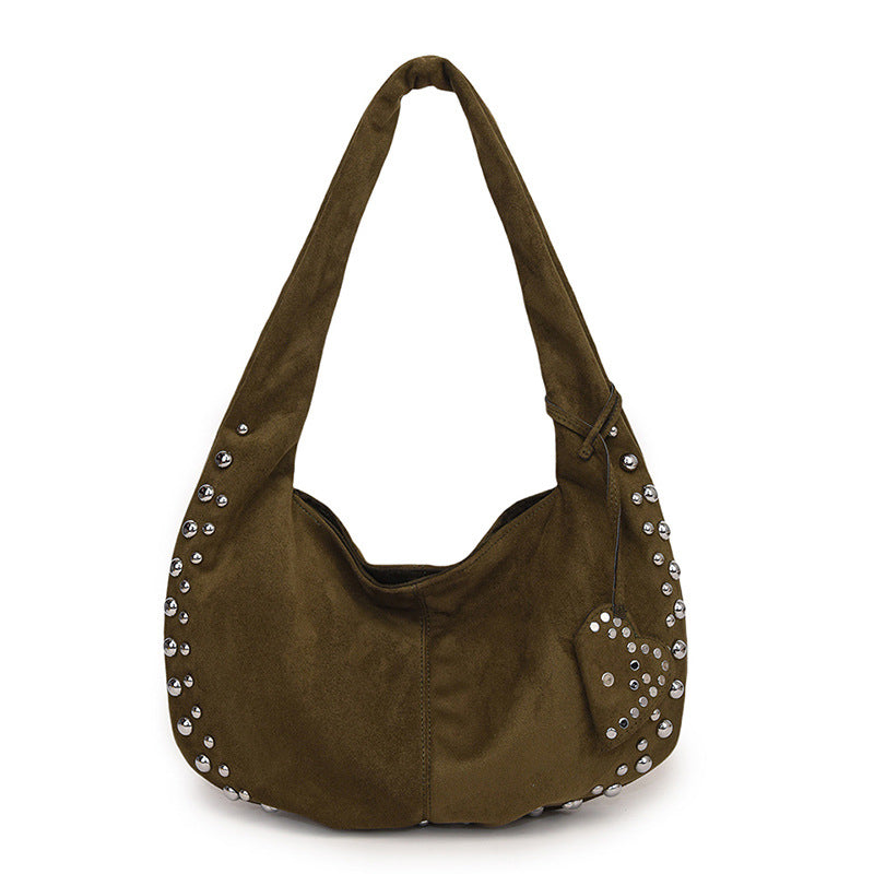 Soft Plush Underarm Tote Bag for Women, Casual Everyday Shoulder Handbag