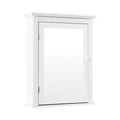 Bathroom Mirror Cabinet Wall Mounted Adjustable Shelf Medicine Storage-White