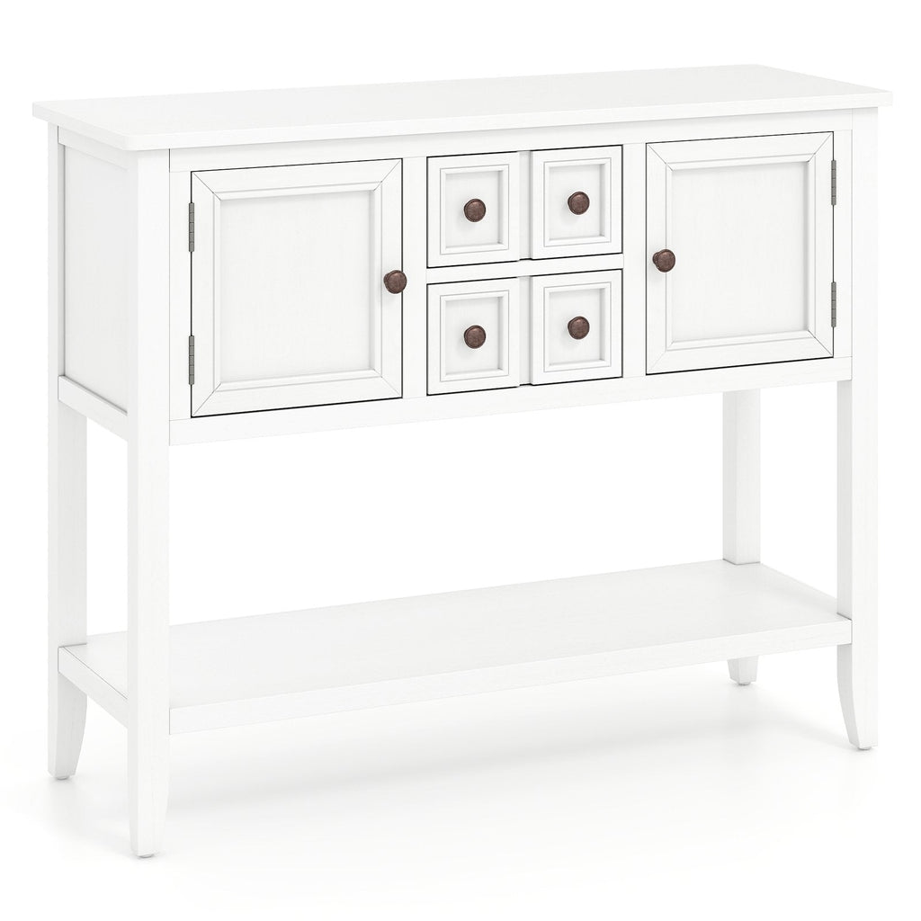 Buffet Sideboard Cabinet with 2 Doors and 2 Drawers-White