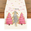 Christmas Table Runner - Snowflake & Tree Holiday Table Decoration
