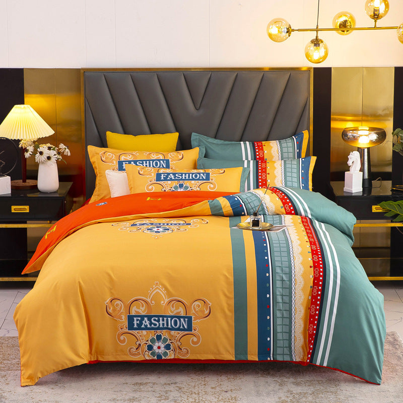 Brushed Floral Winter Bedding Set