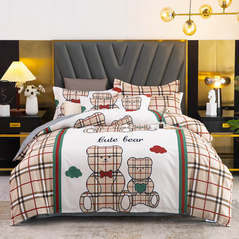 Brushed Floral Winter Bedding Set