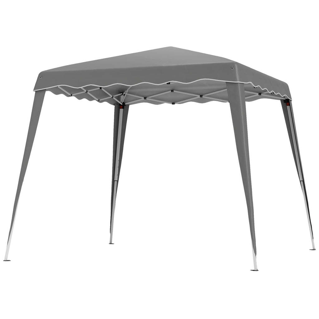8' x 8' Pop Up Canopy, Outdoor Foldable Tent, Portable Canopy Tent with Carrying Bag for Camping, Party, Picnic, Blue