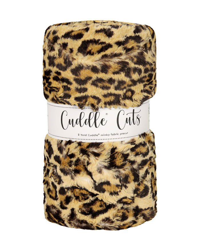 Luxe Cuddle Cut 2Yd - Leopard Sand - 2 Yard Cut