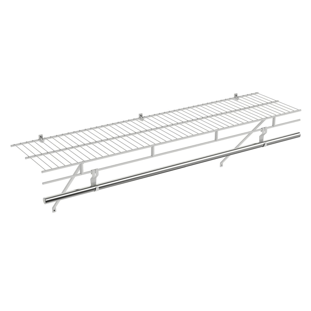 Closet Shelves Wall Mounted with Ventilated Metal Wire Shelving Kit