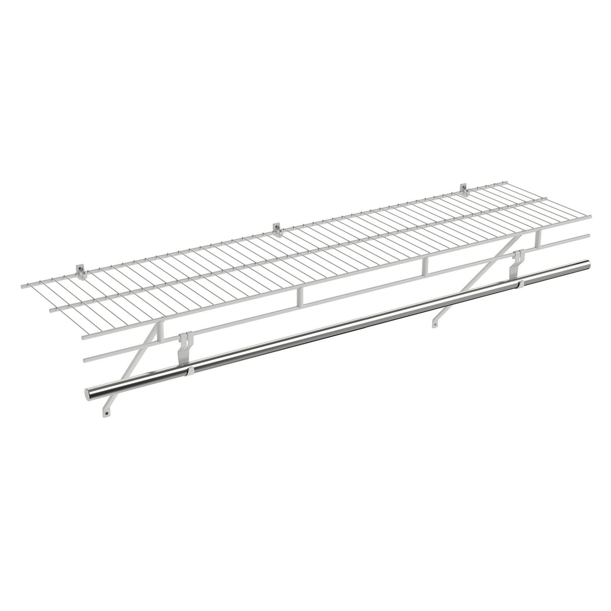 Closet Shelves Wall Mounted with Ventilated Metal Wire Shelving Kit