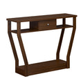 Console Hall Table with Storage Drawer and Shelf-Walnut
