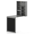 Convertible Wall Mounted Table with A Chalkboard-Gray