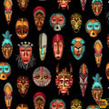 Michael Miller - Kenya - Indigenous Masks - CX9986-BLAC-D