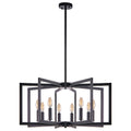 27-Inch Black Geometric 8-Light Chandelier (United States Delivery Only)