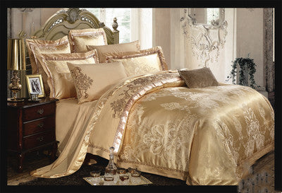European Jacquard Satin Embroidered Bedding Set