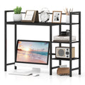 Desktop Bookshelf 38.5 inches W with Storage Display Rack for Home Office-Black