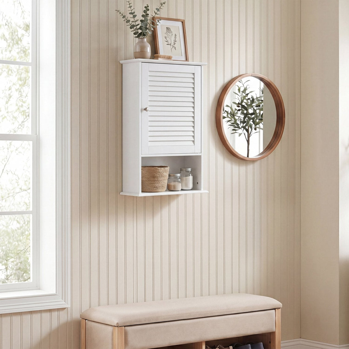 27.5 Inch H Wall Hanging Bathroom Storage Cabinet