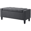 Linen Storage Ottoman Bench – Tufted Upholstered Accent & Seating Bench (United States & Canada Delivery Only)
