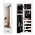 Door and Wall Mounted Armoire Jewelry Cabinet with Full-Length Mirror