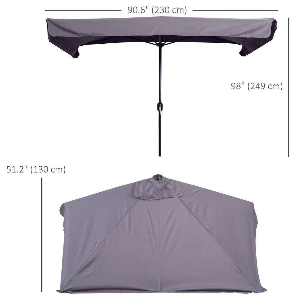 9.8ft Half Umbrella Semi Round Patio Parasol with Crank Handle, Top Vent for Garden, Balcony- NO BASE INCLUDED, Green