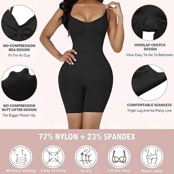 Adjustable-Strap Shaping Bodysuit