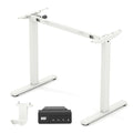 Electric Standing Desk Frame Height Adjustable Computer Desk Base with LED Display-White