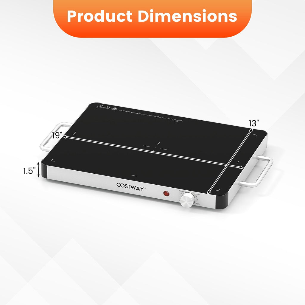 Electric Warming Tray Food Warmer with Adjustable Temperature Control