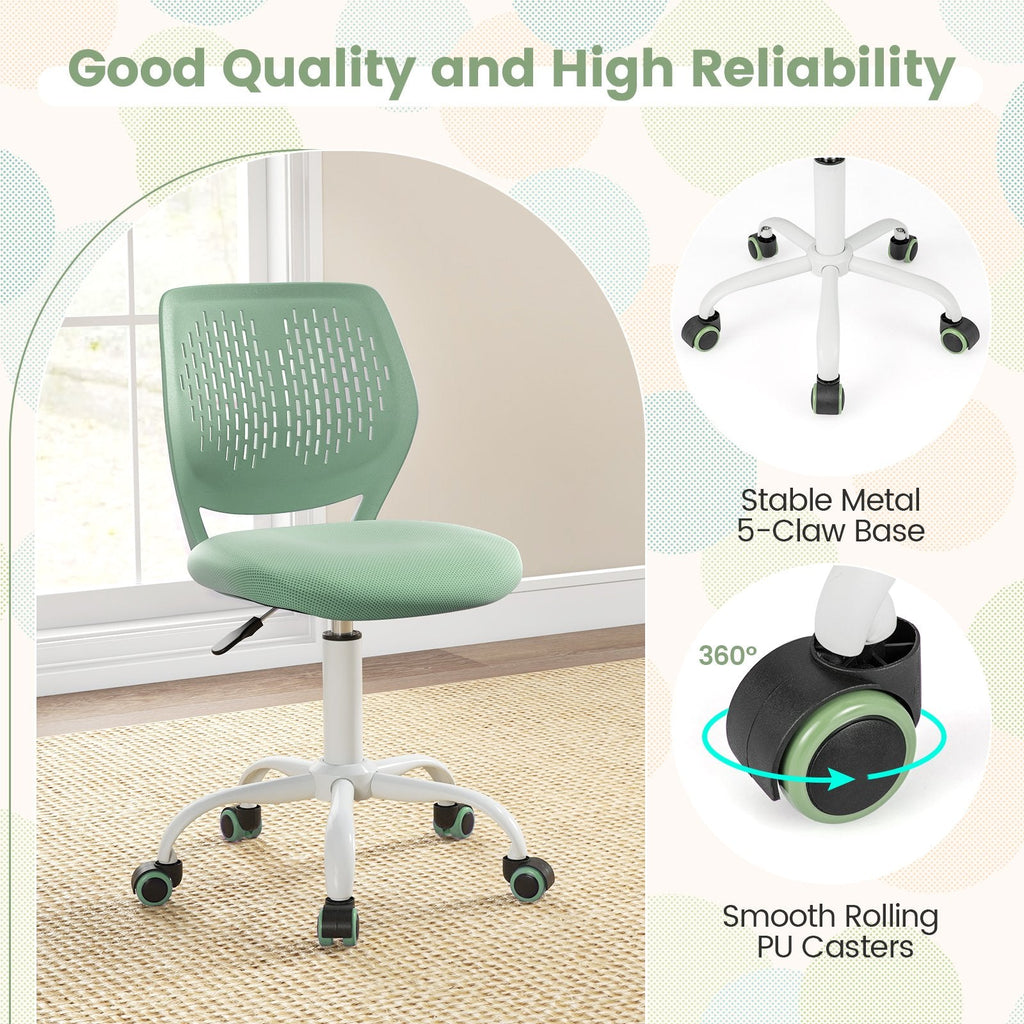 Ergonomic Children Study Chair with Adjustable Height-Green