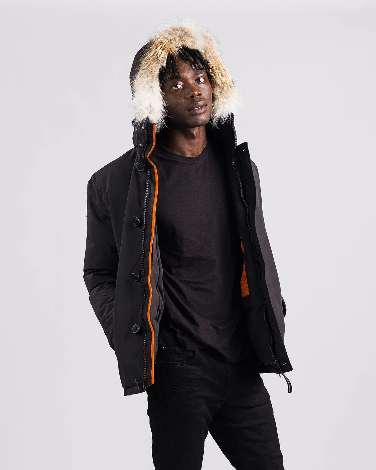 Outdoor Survival Canada Men's Nyik -40 Down Parka, Orca Black, Small - ON DISPLAY