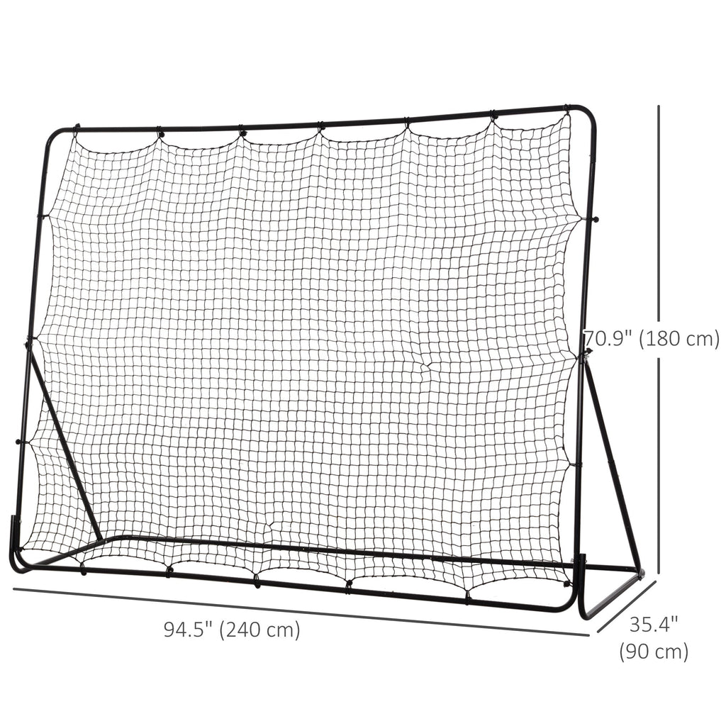 8' x 6' Soccer Rebounder Net with 5 Adjustable Angles for Backyard Park Training Practice