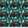 Freespirit - Storybook Halloween- Rachel Hauer - Familiar Dance - Turquoise