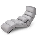 Folding Lazy Sofa Couch with Pillow-Gray