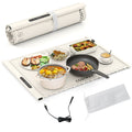 Food Warming Mat Rollable and Portable Electric Warming Tray with Fasting Heating-Beige