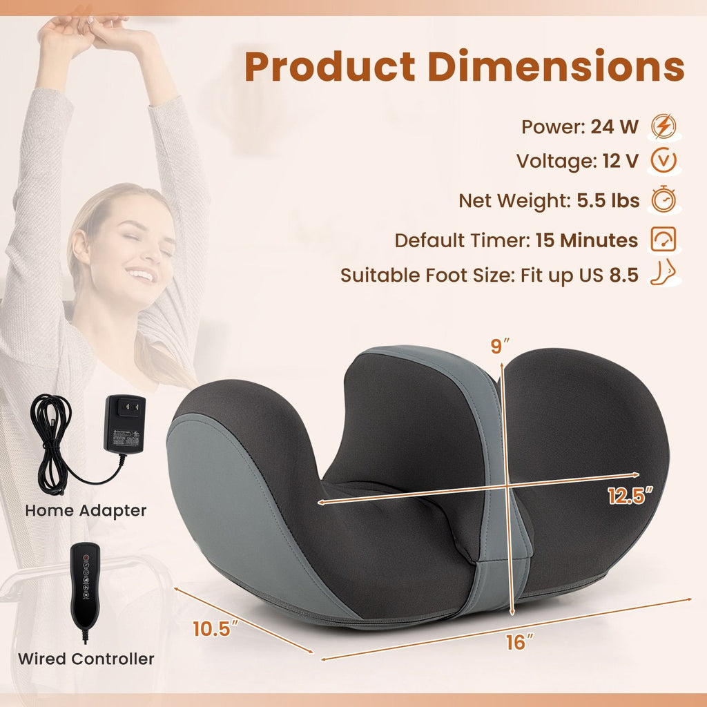 Foot and Calf Massager with Heat Gift for Women Men Mom Dad-Gray