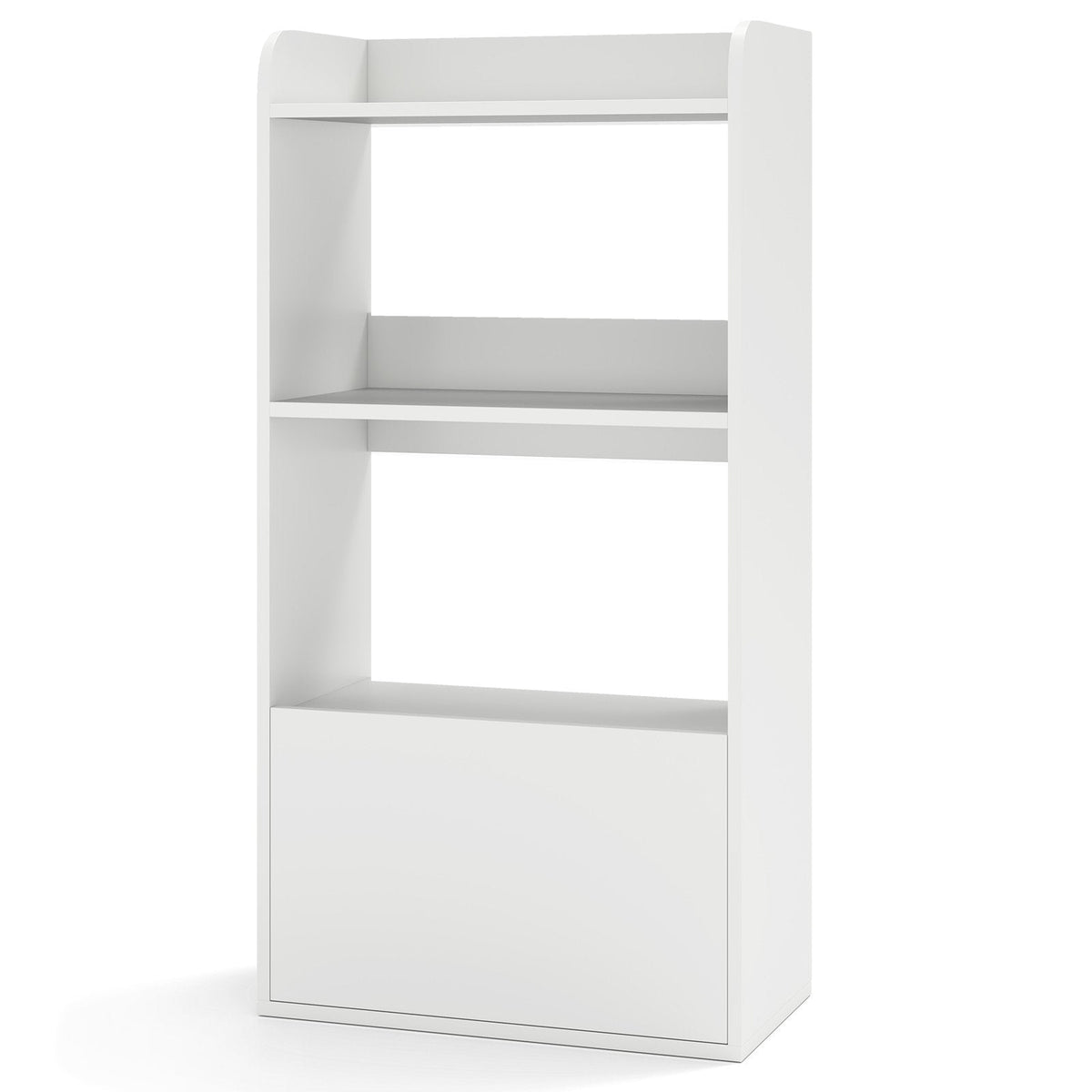 Freestanding Bookshelf with 3-Tier Open Shelf-White
