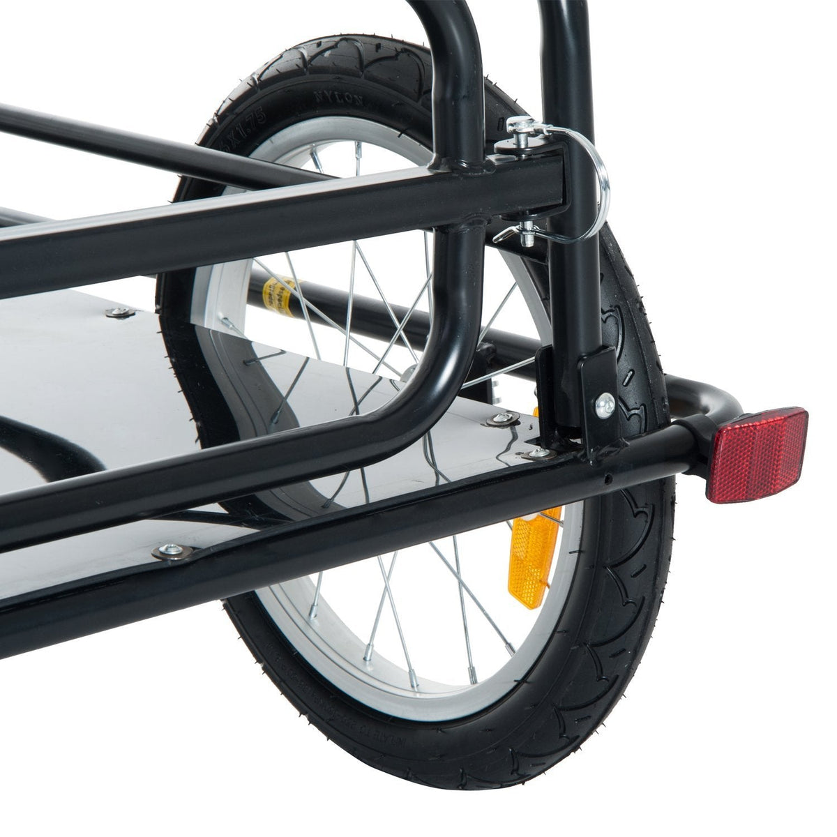 Folding Bicycle Cargo Trailer Wagon Utility Bike Cart Carrier Garden Patio Tool New