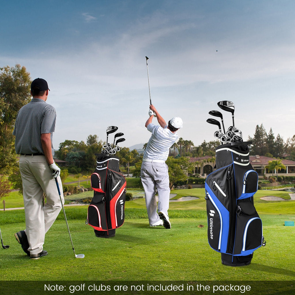 Golf Cart Bag with 14 Way Top Dividers-Blue